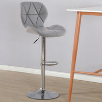 Thumbnail for Diamond Adjustable Swivel Bar Stool with Backrest