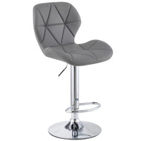 Thumbnail for Diamond Adjustable Swivel Bar Stool with Backrest