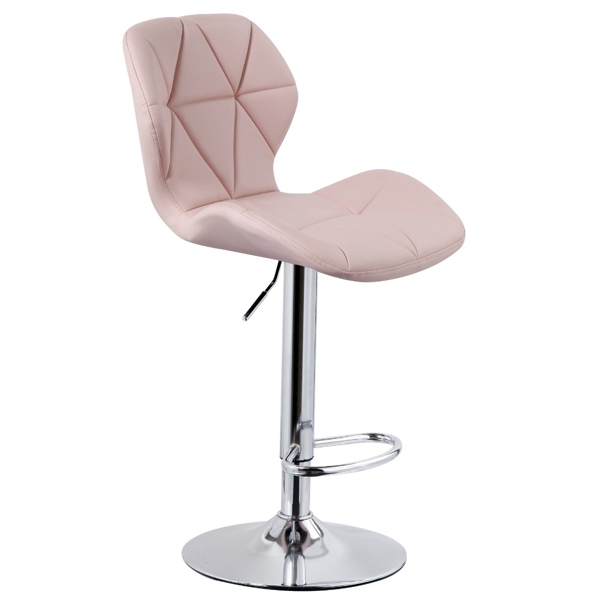 Diamond Adjustable Swivel Bar Stool with Backrest