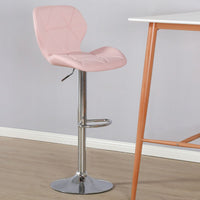 Thumbnail for Diamond Adjustable Swivel Bar Stool with Backrest