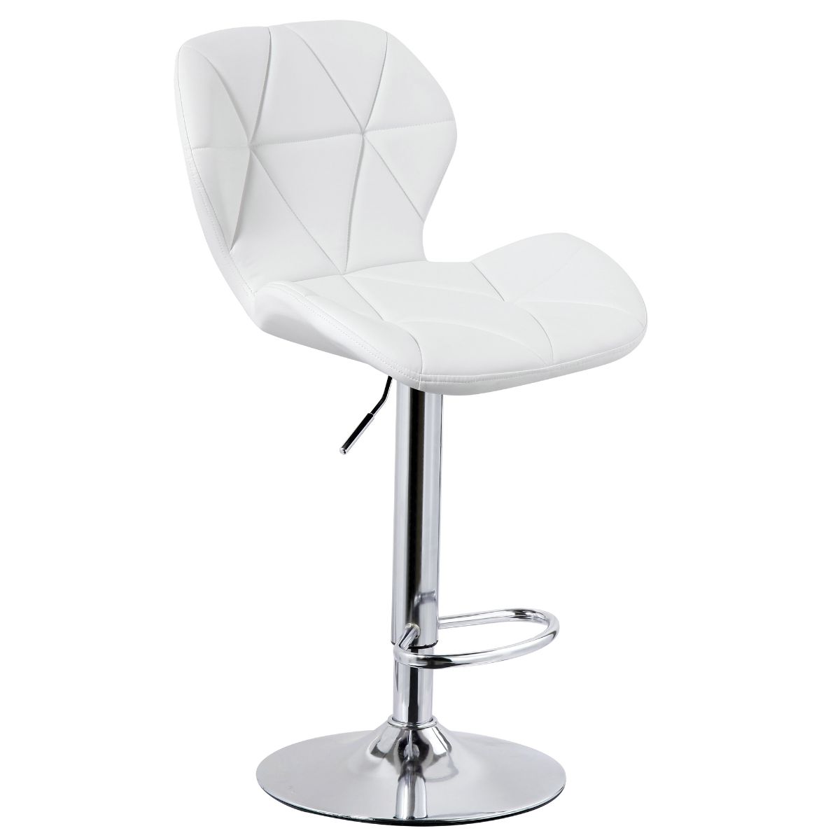 Diamond Adjustable Swivel Bar Stool with Backrest