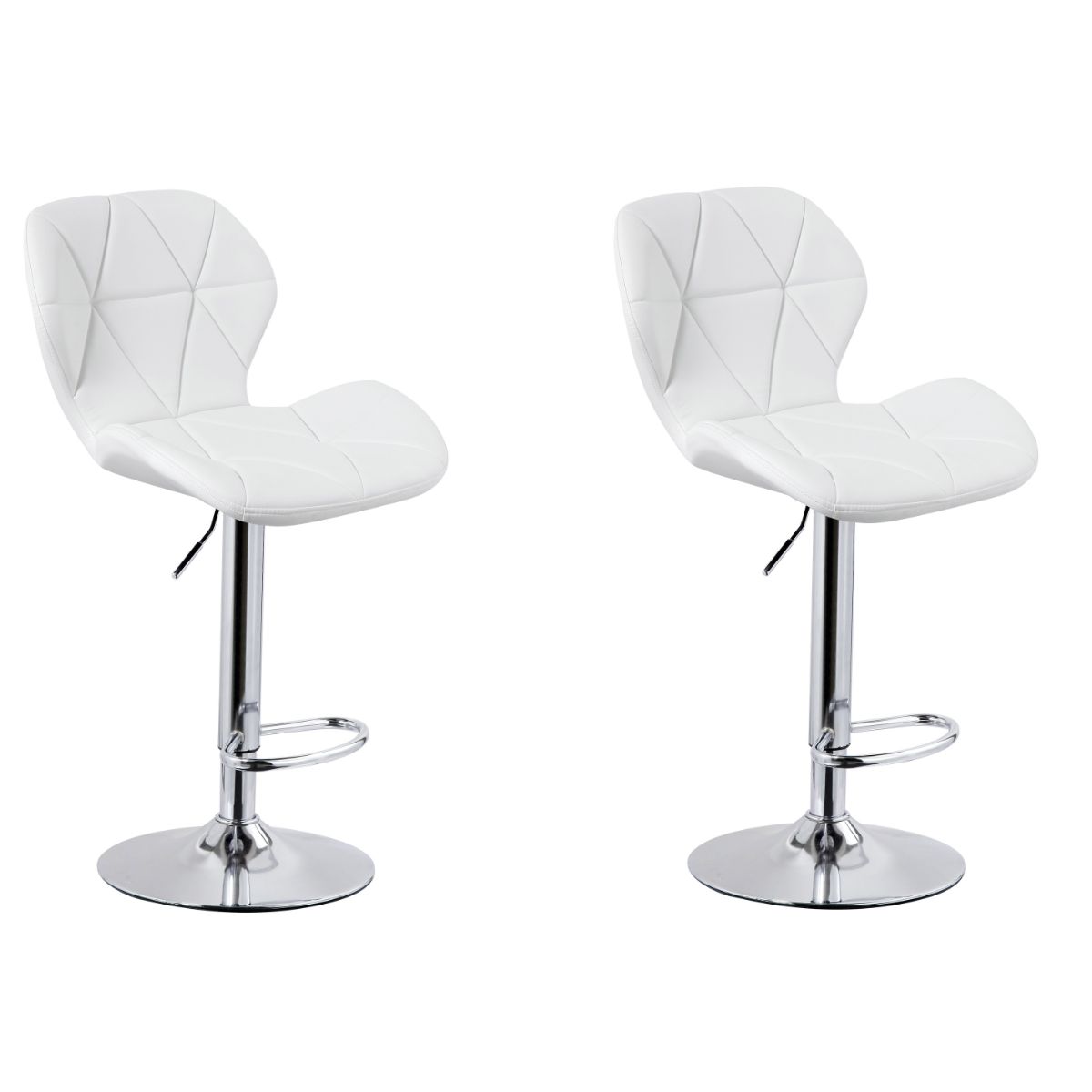 Diamond Adjustable Swivel Bar Stool with Backrest