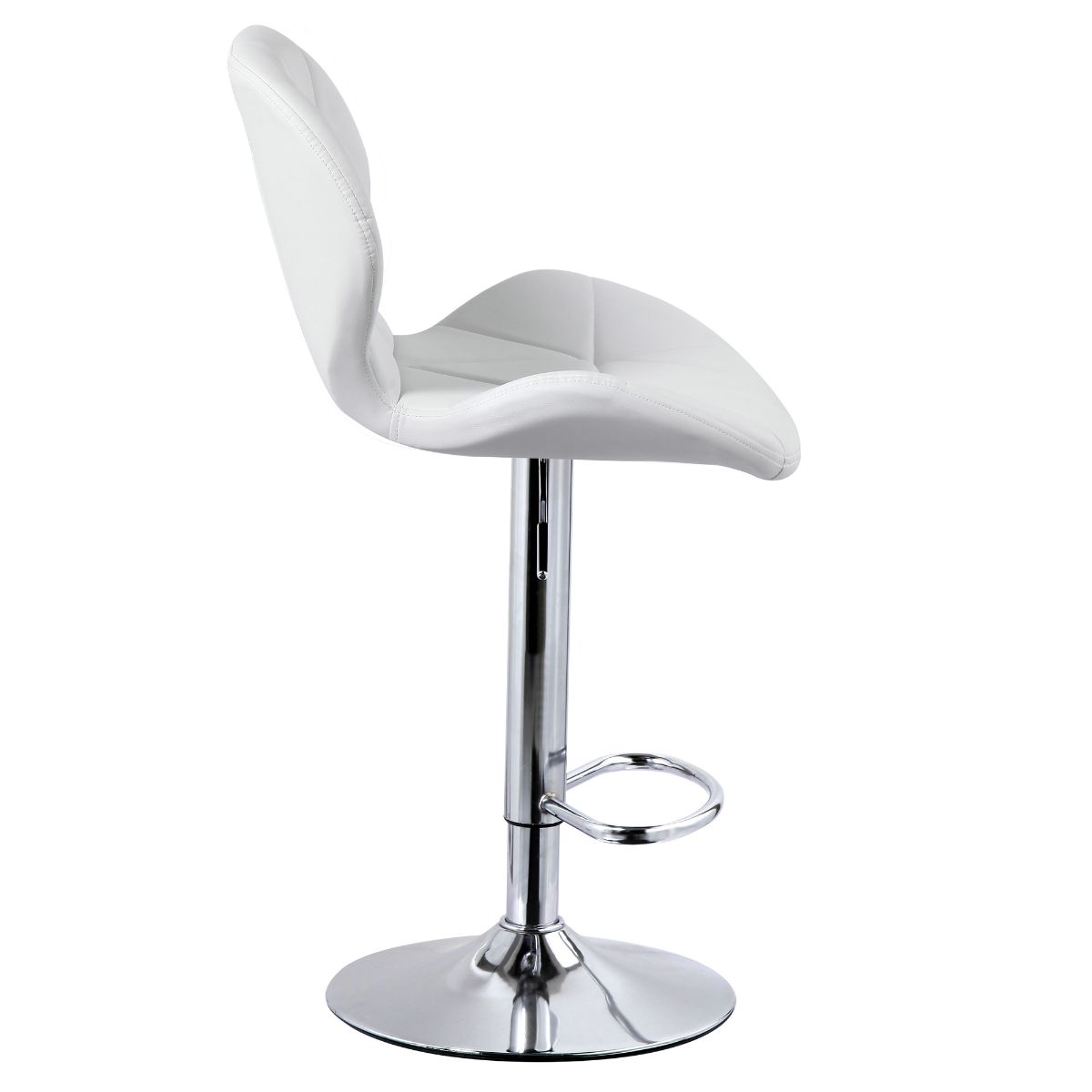 Diamond Adjustable Swivel Bar Stool with Backrest