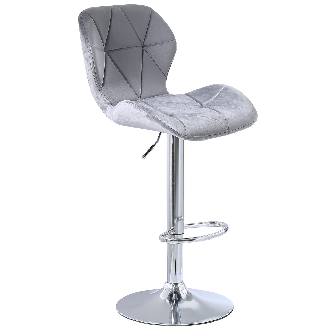 Diamond Adjustable Swivel Bar Stool with Backrest