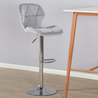 Thumbnail for Diamond Adjustable Swivel Bar Stool with Backrest