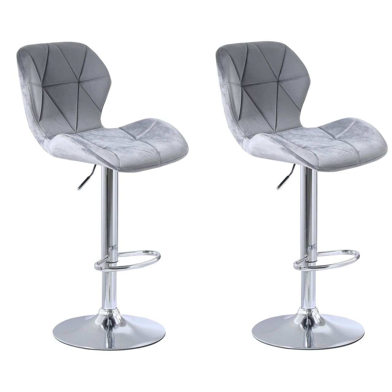 Diamond Adjustable Swivel Bar Stool with Backrest