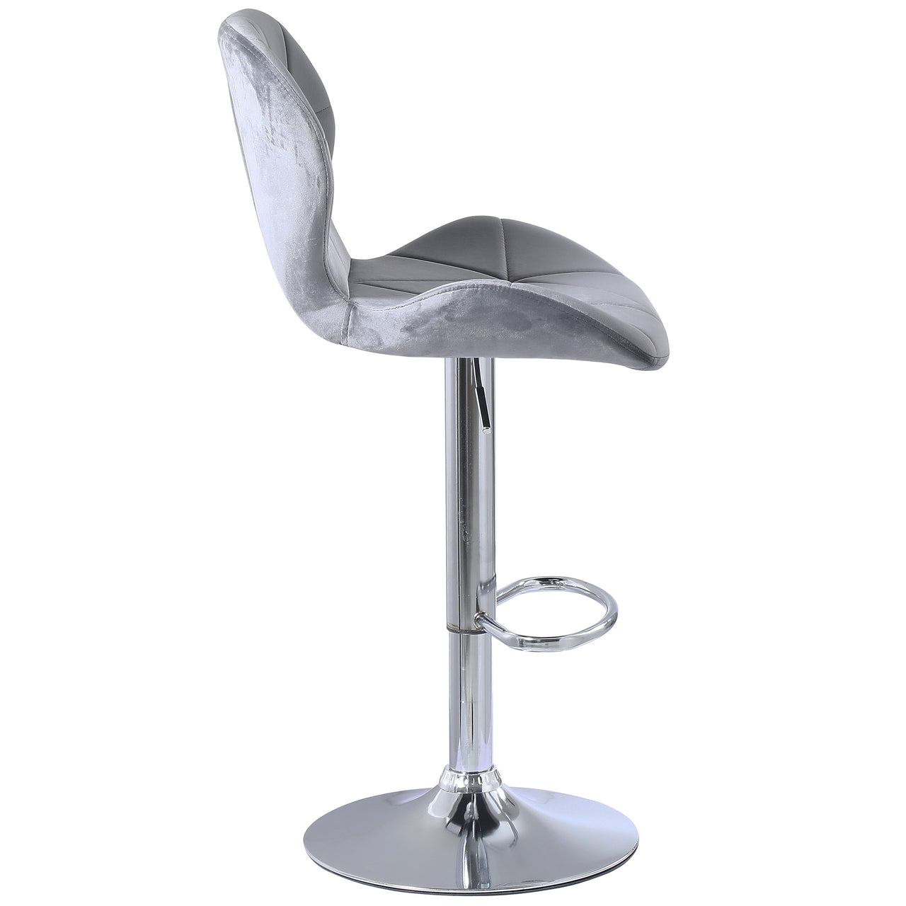 Diamond Adjustable Swivel Bar Stool with Backrest