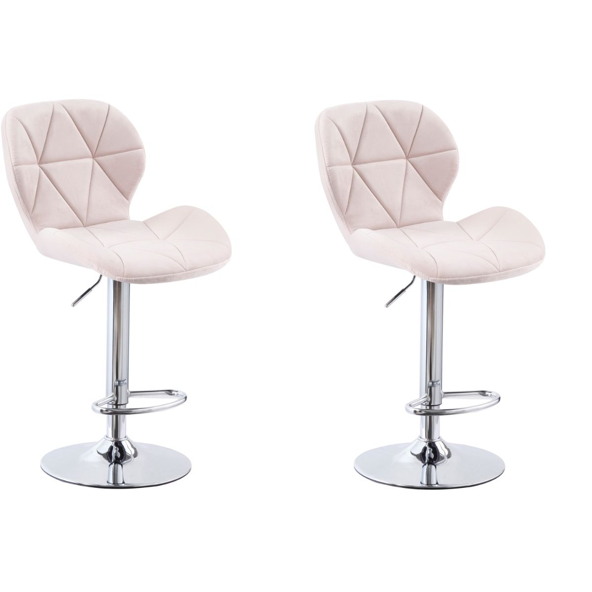 Diamond Adjustable Swivel Bar Stool with Backrest