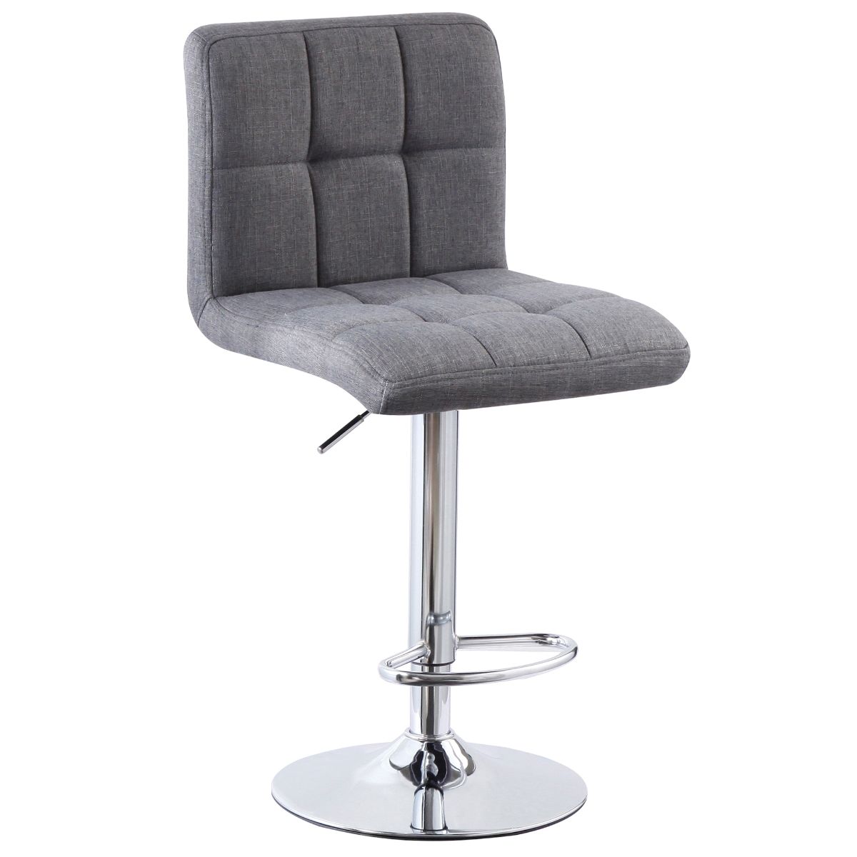 Cube Adjustable Swivel Bar Stool with Backrest