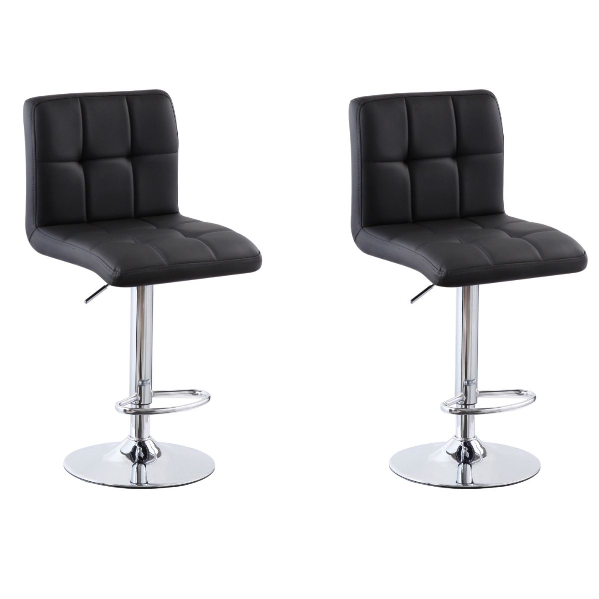 Cube Adjustable Swivel Bar Stool with Backrest