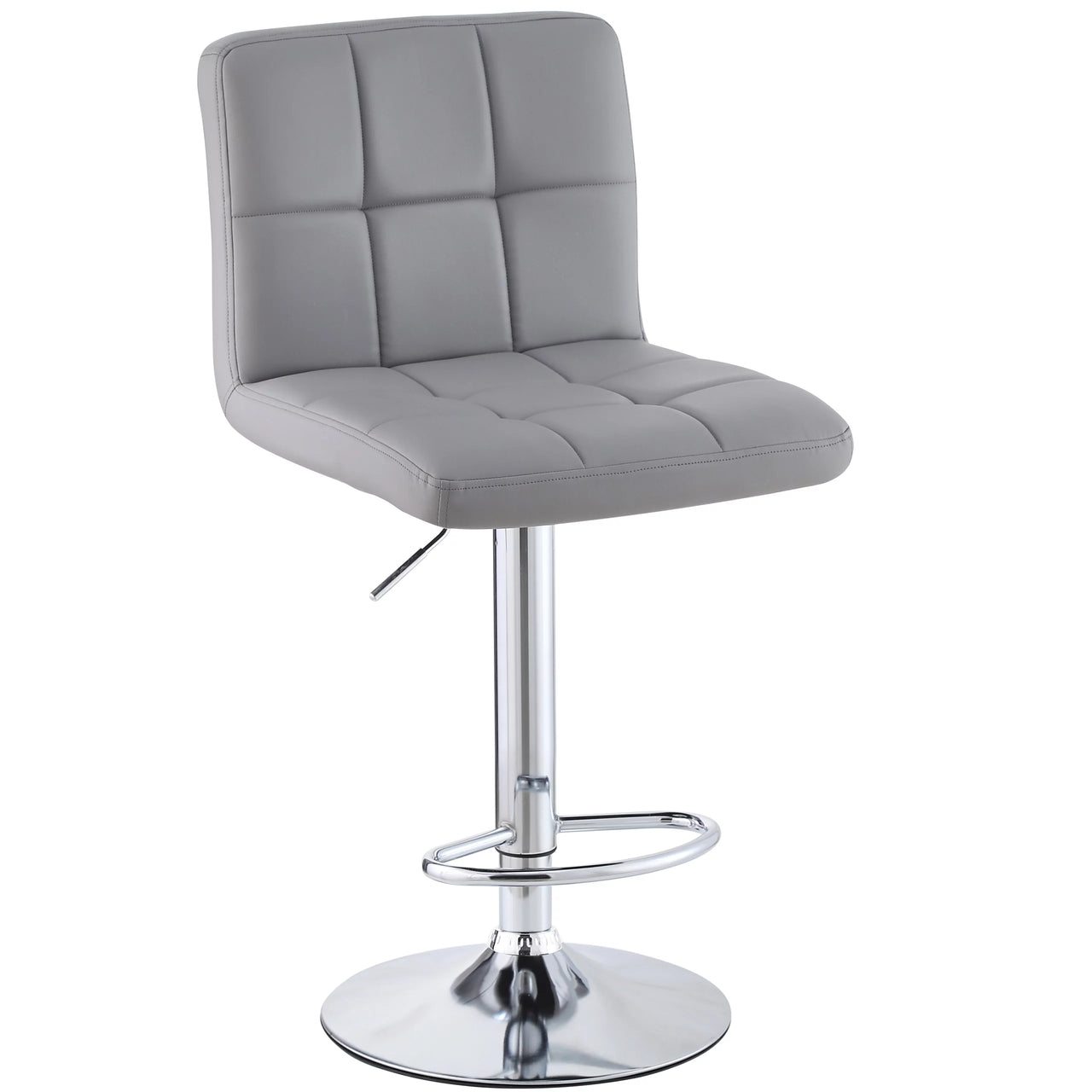 Cube Adjustable Swivel Bar Stool with Backrest