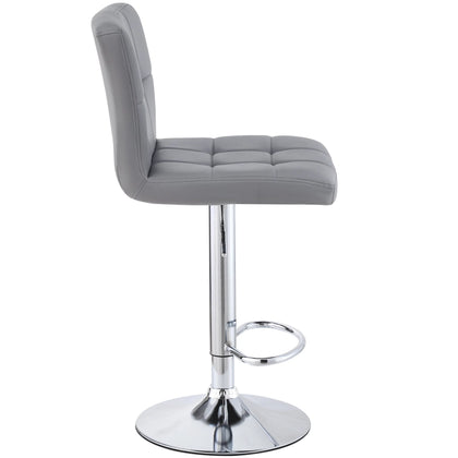 Cube Adjustable Swivel Bar Stool with Backrest