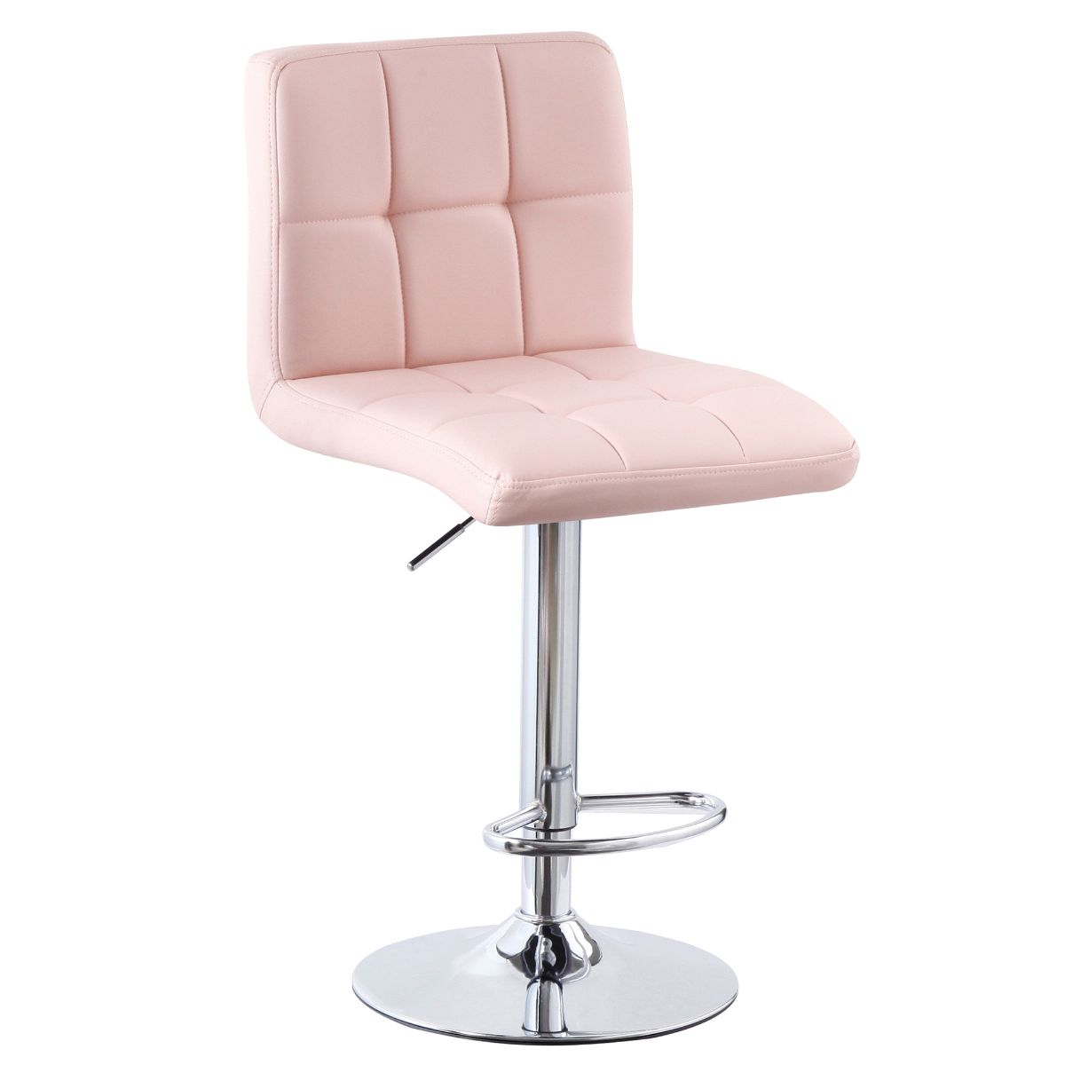 Cube Adjustable Swivel Bar Stool with Backrest