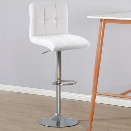 Cube Adjustable Swivel Bar Stool with Backrest