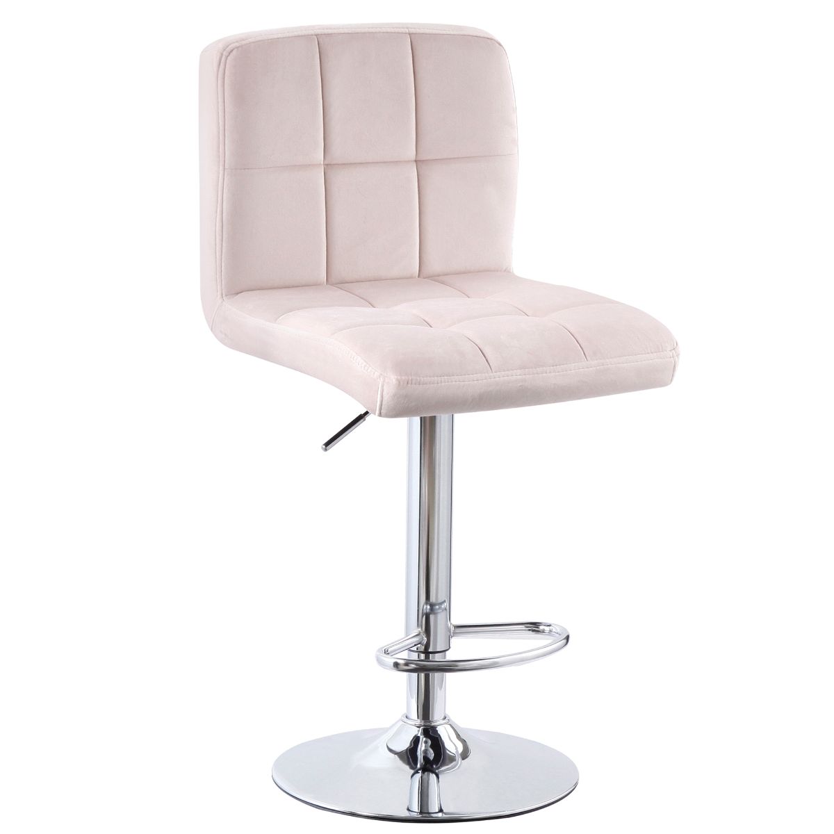 Cube Adjustable Swivel Bar Stool with Backrest