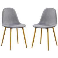 Thumbnail for 2 x Modern Dining Chairs with Oak Effect Legs