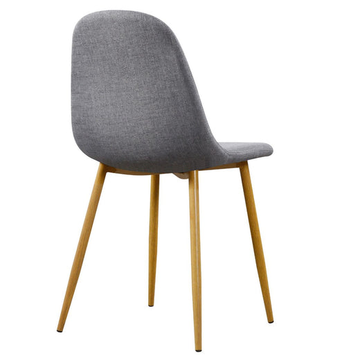 2 x Modern Dining Chairs with Oak Effect Legs