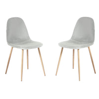 Thumbnail for 2 x Modern Dining Chairs with Oak Effect Legs