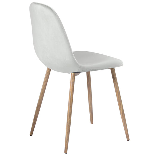 2 x Modern Dining Chairs with Oak Effect Legs