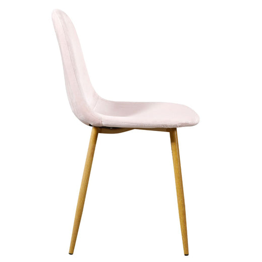 2 x Modern Dining Chairs with Oak Effect Legs