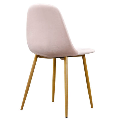 2 x Modern Dining Chairs with Oak Effect Legs