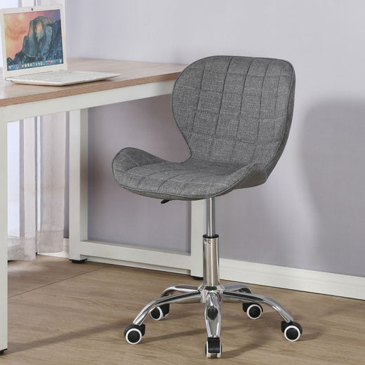 Swivel Office Chair with Chrome Base Wheels and Adjustable Height