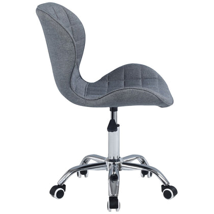 Swivel Office Chair with Chrome Base Wheels and Adjustable Height