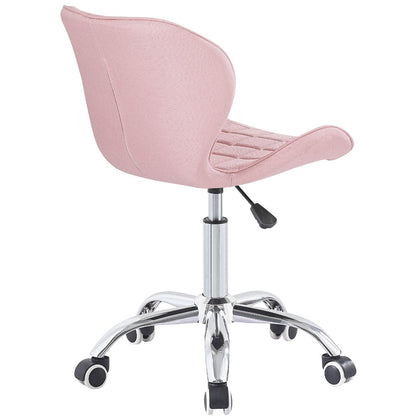 Swivel Office Chair with Chrome Base Wheels and Adjustable Height