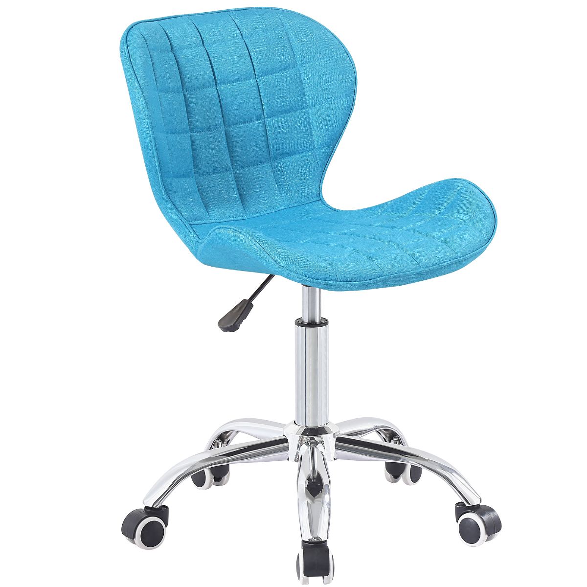 Swivel Office Chair with Chrome Base Wheels and Adjustable Height