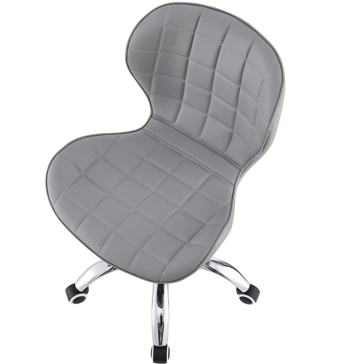 Swivel Office Chair with Chrome Base Wheels and Adjustable Height