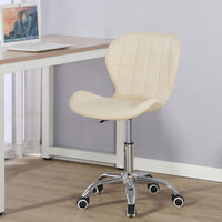 Thumbnail for Swivel Office Chair with Chrome Base Wheels and Adjustable Height