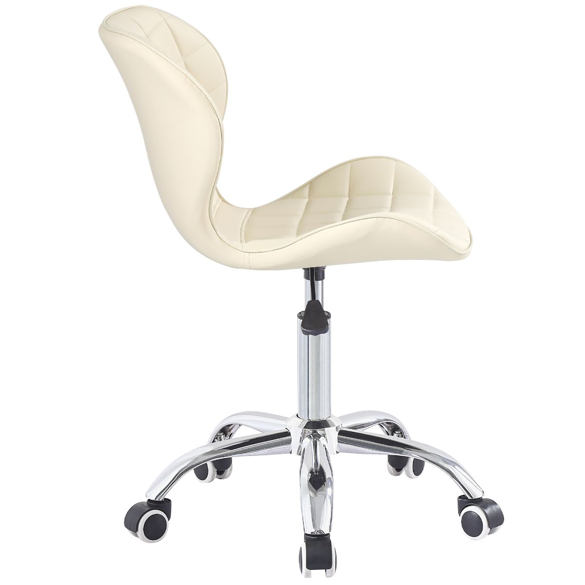 Swivel Office Chair with Chrome Base Wheels and Adjustable Height