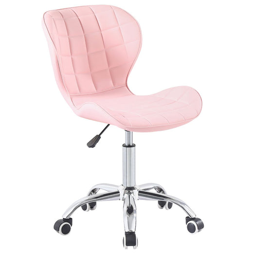 Swivel Office Chair with Chrome Base Wheels and Adjustable Height