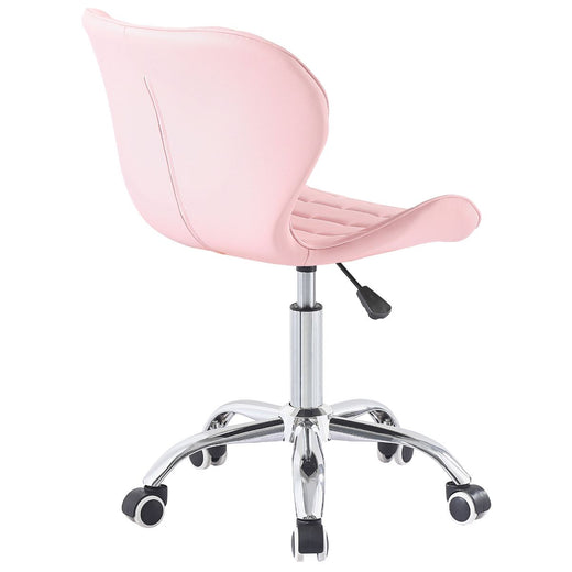 Swivel Office Chair with Chrome Base Wheels and Adjustable Height