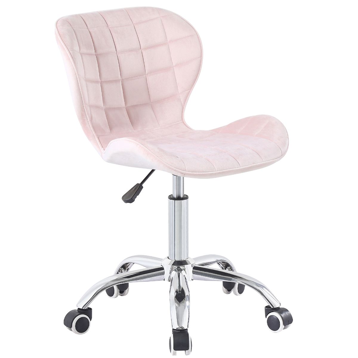 Swivel Office Chair with Chrome Base Wheels and Adjustable Height