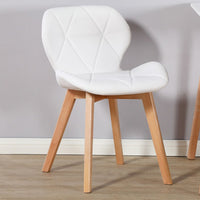 Thumbnail for Set of 2 Diamond Patterned Dining Chairs with Beech Wood Legs