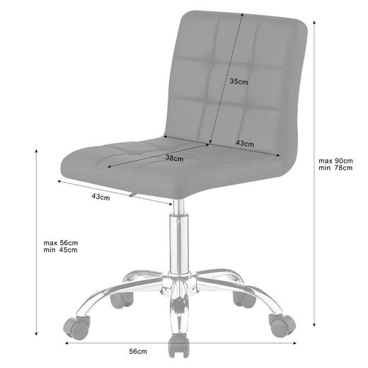 Swivel Office Chair with Adjustable Height and Thick Padding