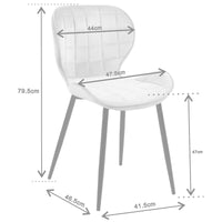 Thumbnail for Set of 2 Square Patterned Dining Chair