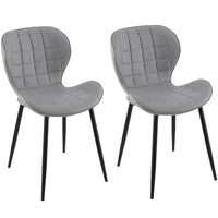 Thumbnail for Set of 2 Square Patterned Dining Chair