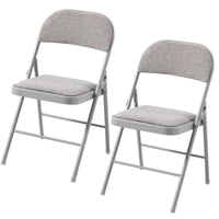 Thumbnail for Padded Folding Chair with Grey Frame