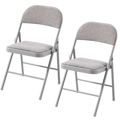 Padded Folding Chair with Grey Frame