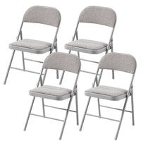 Thumbnail for Padded Folding Chair with Grey Frame