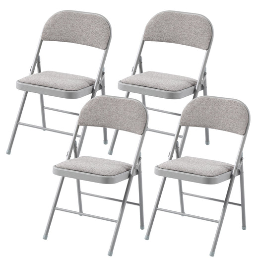 Padded Folding Chair with Grey Frame