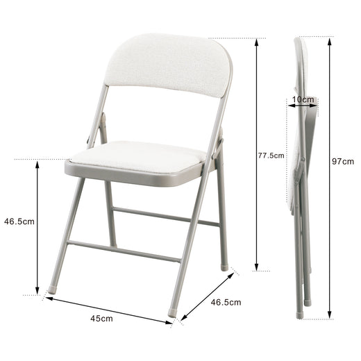 Padded Folding Chair with Grey Frame