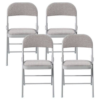 Padded Folding Chair with Grey Frame