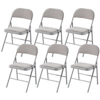 Thumbnail for Padded Folding Chair with Grey Frame