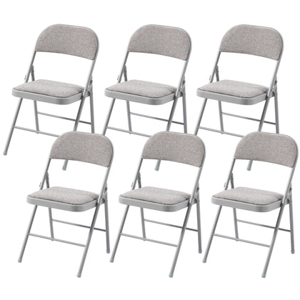 Padded Folding Chair with Grey Frame