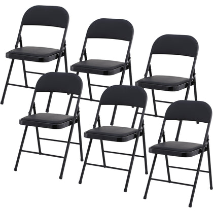 Black Padded Folding Chair