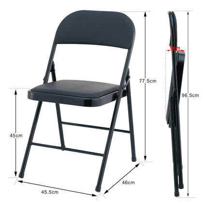 Black Padded Folding Chair