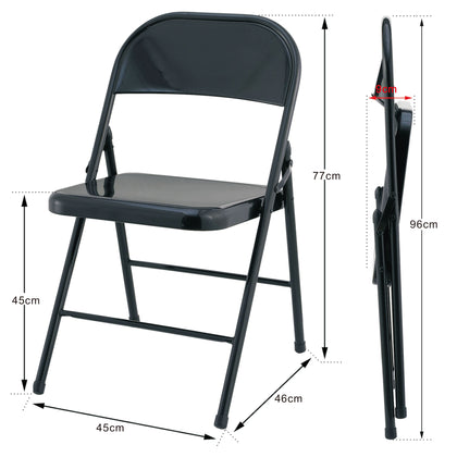 Black Metal Folding Chair